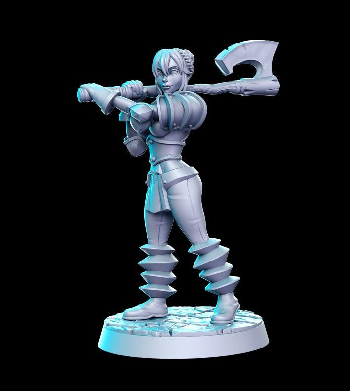 Chaos Warrior 3D-printed model