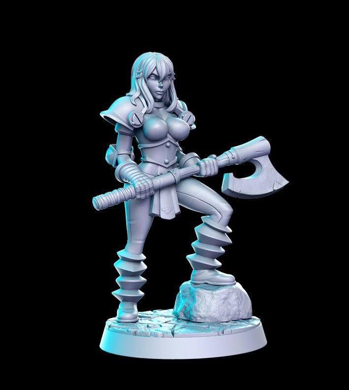 Chaos Warrior 3D-printed model