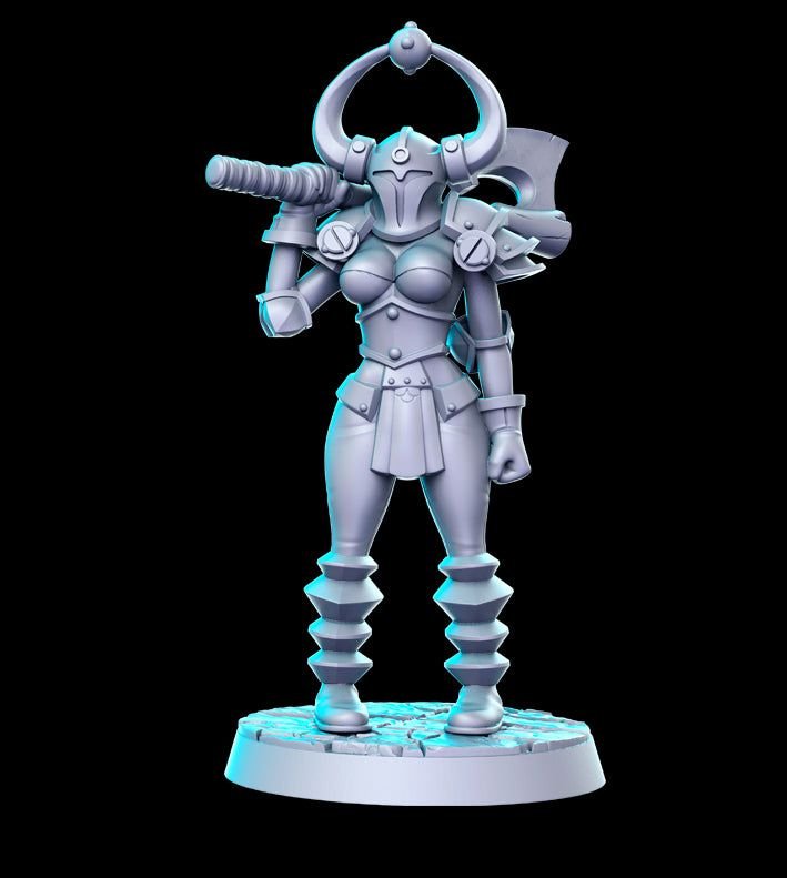 Chaos Warrior 3D-printed model