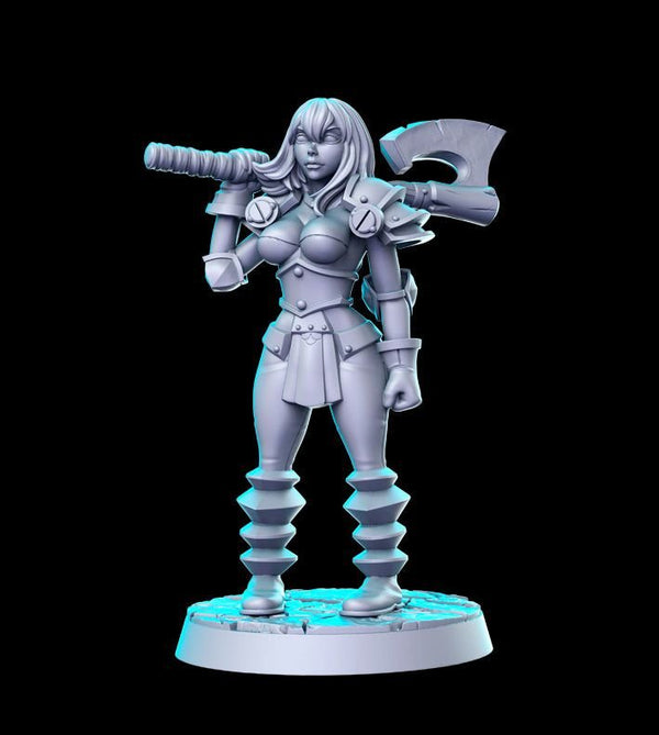 Chaos Warrior 3D-printed model