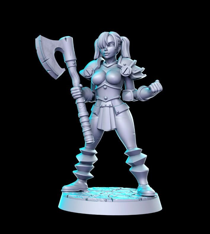 Chaos Warrior 3D-printed model