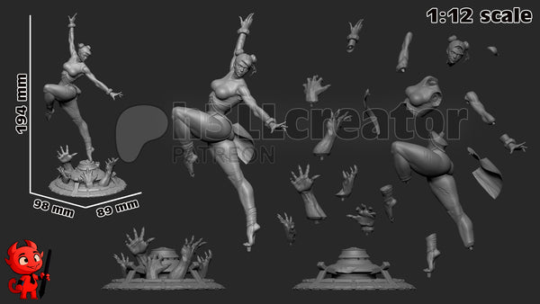 Chun Li 3D-printed model