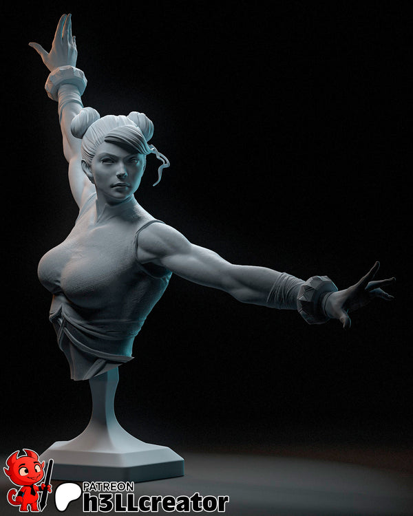 Chun Li Bust 3D-printed model
