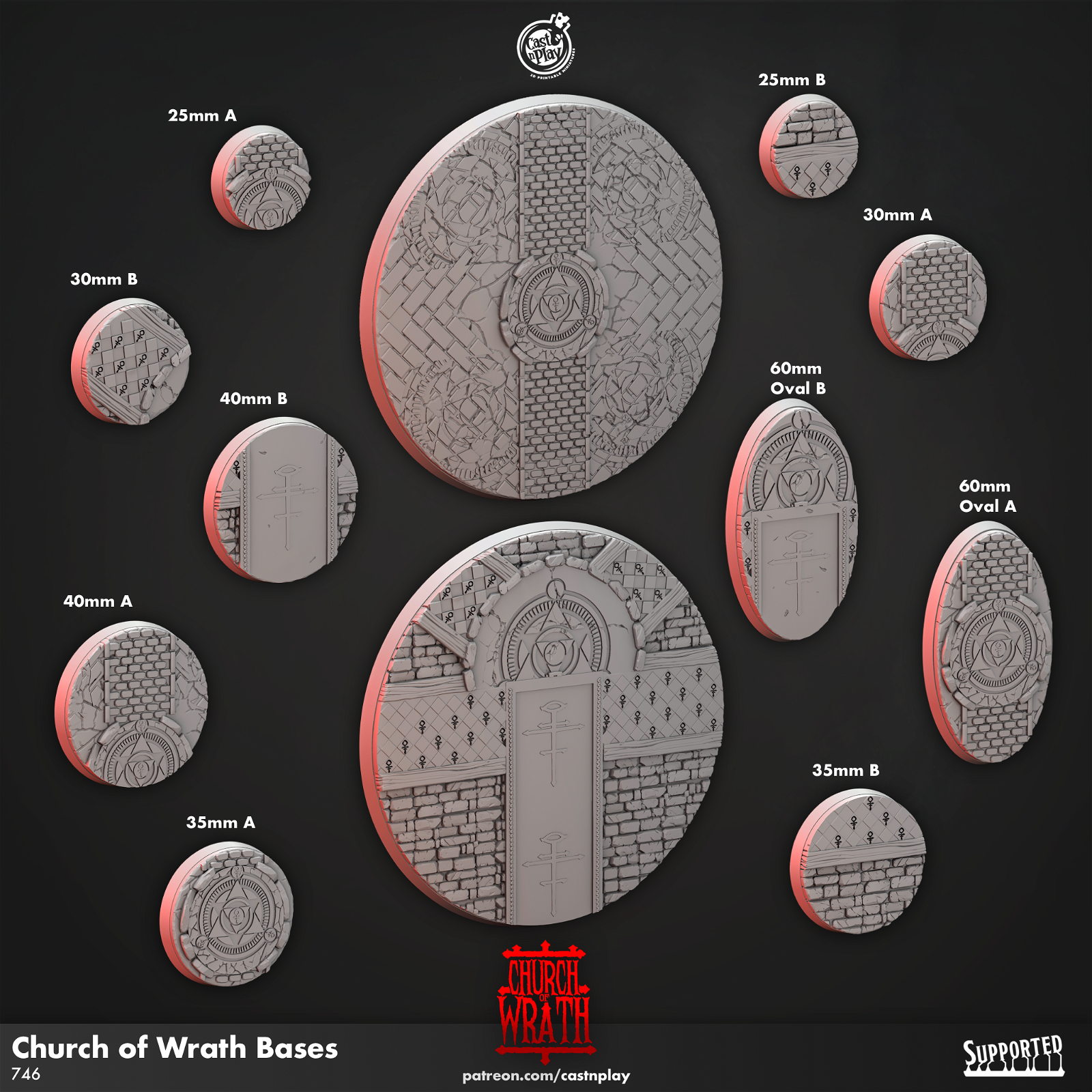 Church Of Wrath Bases - The Printable Dragon