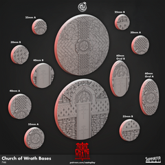 Church Of Wrath Bases - The Printable Dragon