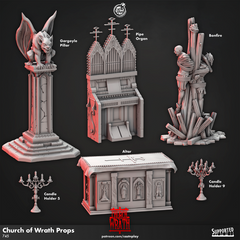 Church of Wrath Props 3D-printed model