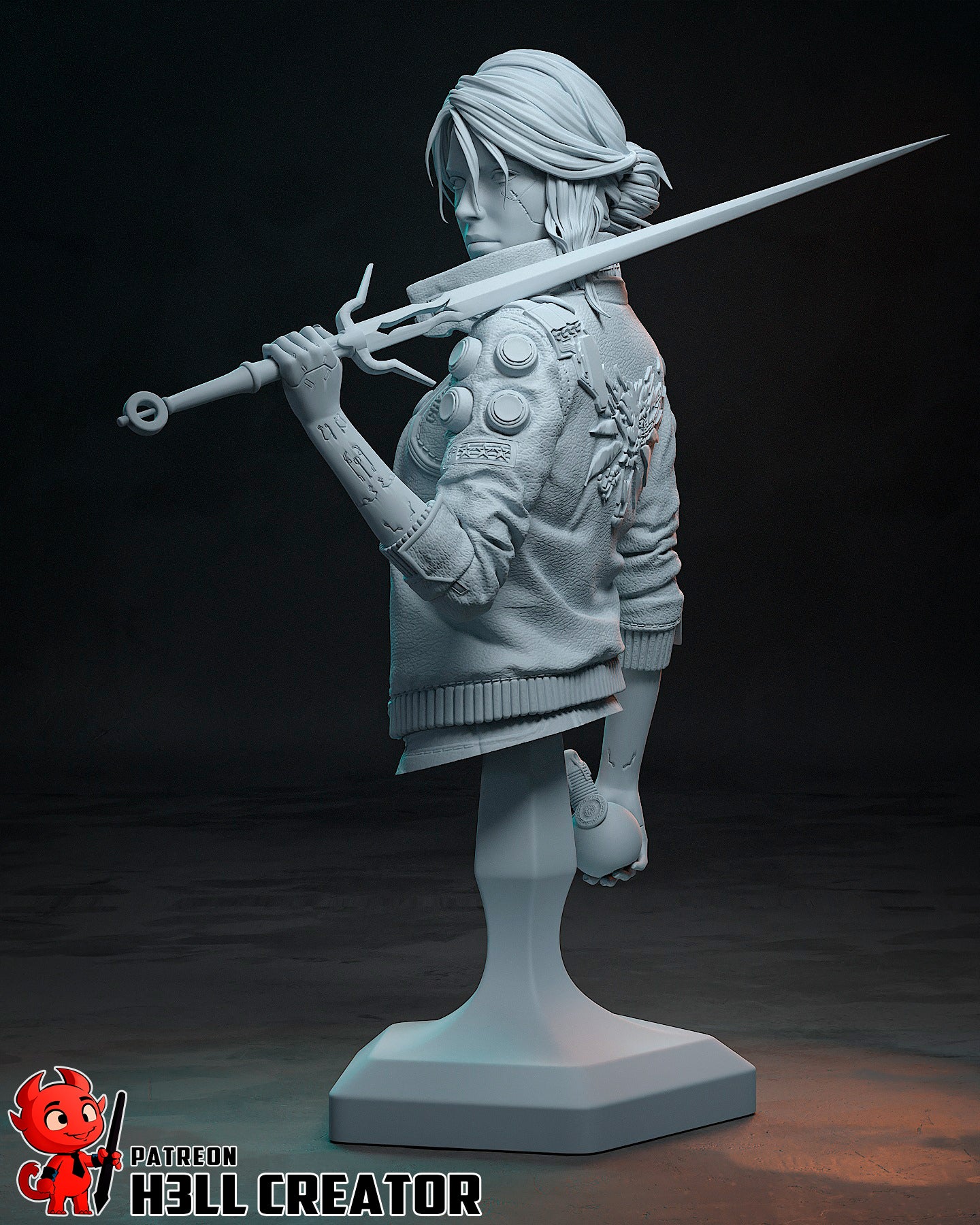 Cyberpunk Ciri Bust