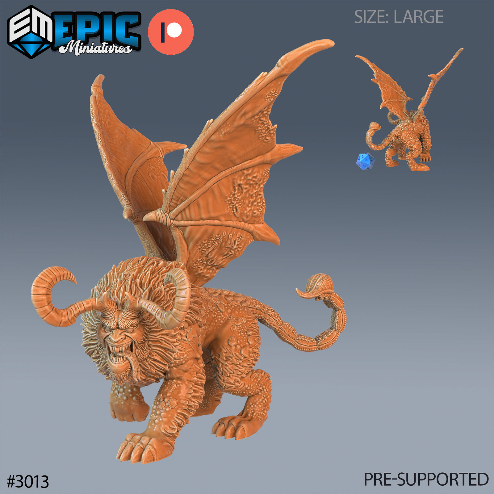 Classic Manticore - The Printable Dragon