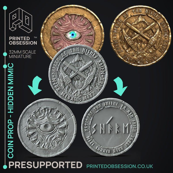 Coin Prop - Hidden Mimic 3D-printed model