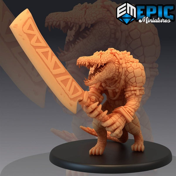 Crocodile Warrior 3D-printed model