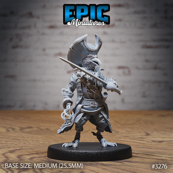 Crow Folk Pirate 3D-printed model