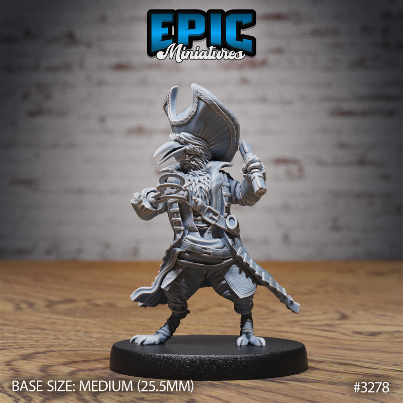 Crow Folk Pirate 3D-printed model