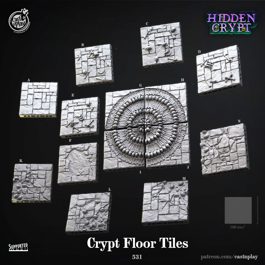Crypt Floor Tiles - The Printable Dragon