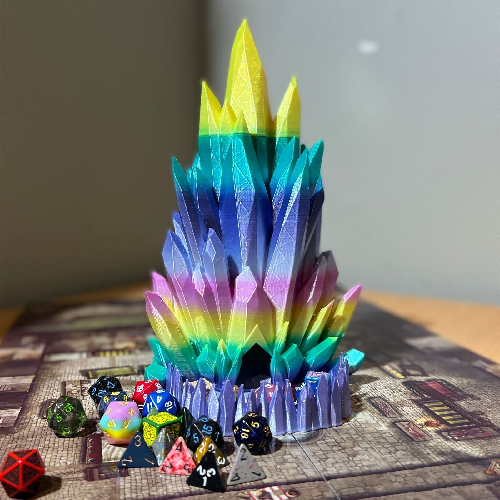 Crystal Dice Tower - The Printable Dragon