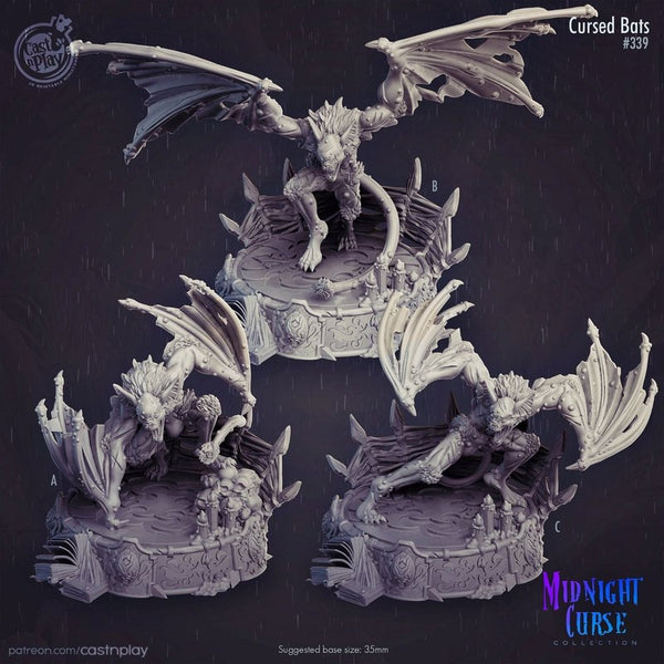 Cursed Bats 3D-printed model