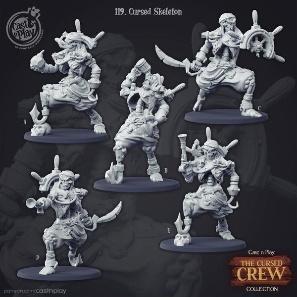 Cursed Skeleton Saliors 3D-printed model