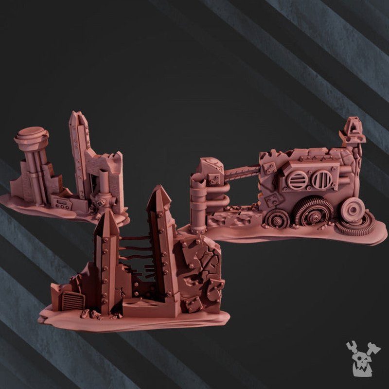Cyperpunk Terrian 3D-printed model
