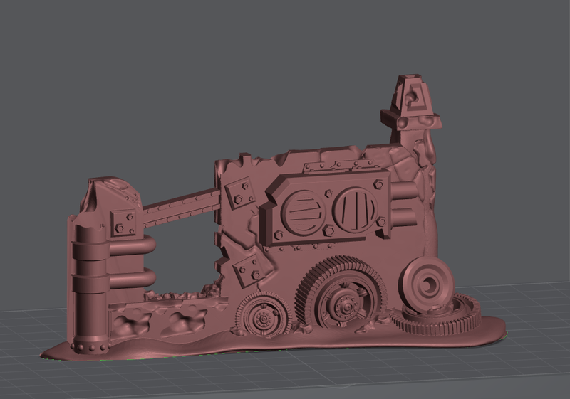 Cyperpunk Terrian 3D-printed model