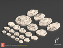 Damochles Industrial Ruins Bases 3D-printed model