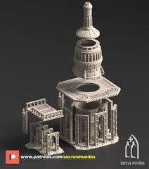 Damochles Industrial Ruins Chimney B 3D-printed model