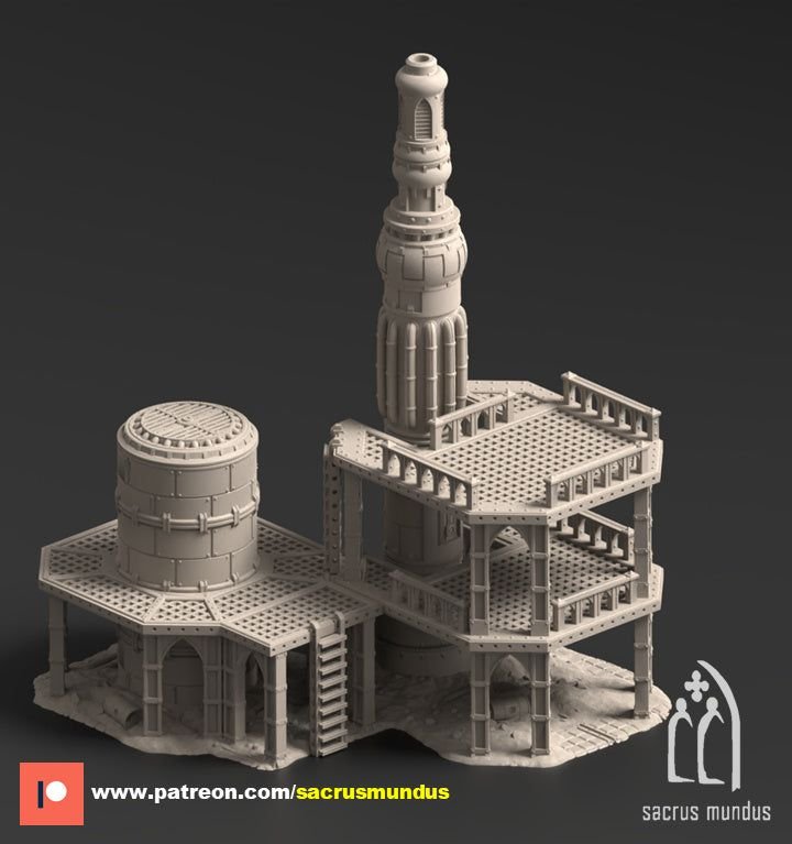 Damochles Industrial Ruins Platforms 3D-printed model