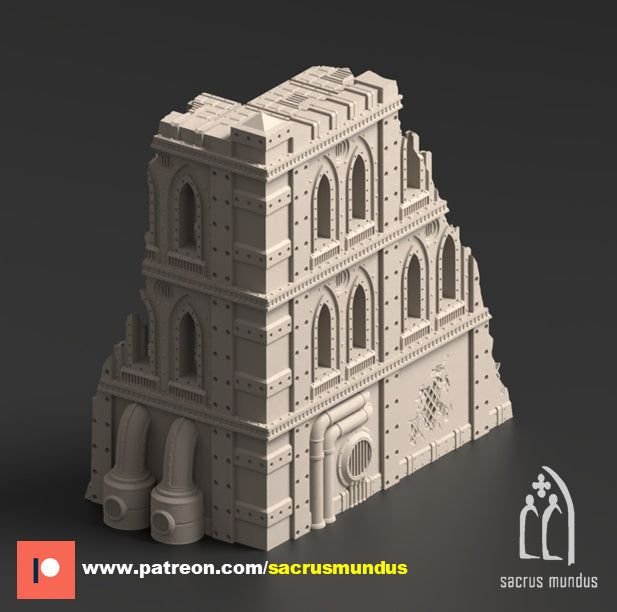 Damochles Industrial Ruins Ruins A 3D-printed model