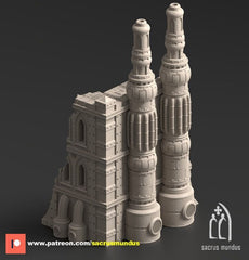Damochles Industrial Ruins Ruins B 3D-printed model