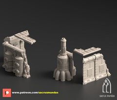 Damochles Industrial Ruins Ruins C 3D-printed model