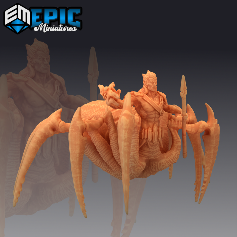 Dark Elf Spider 3D-printed model