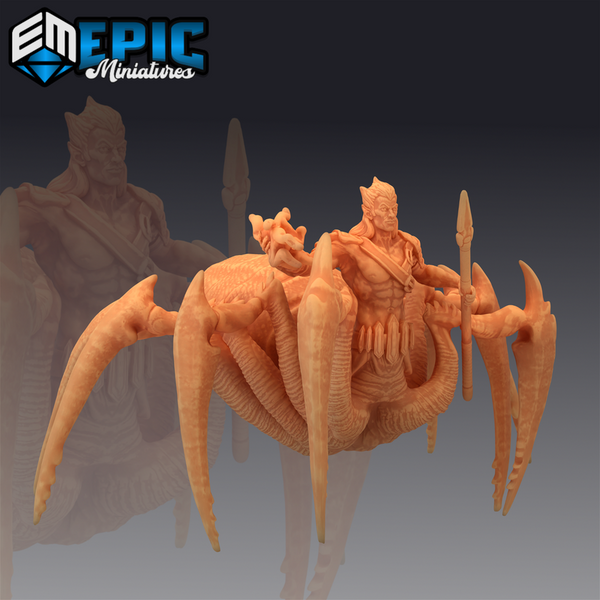 Dark Elf Spider 3D-printed model