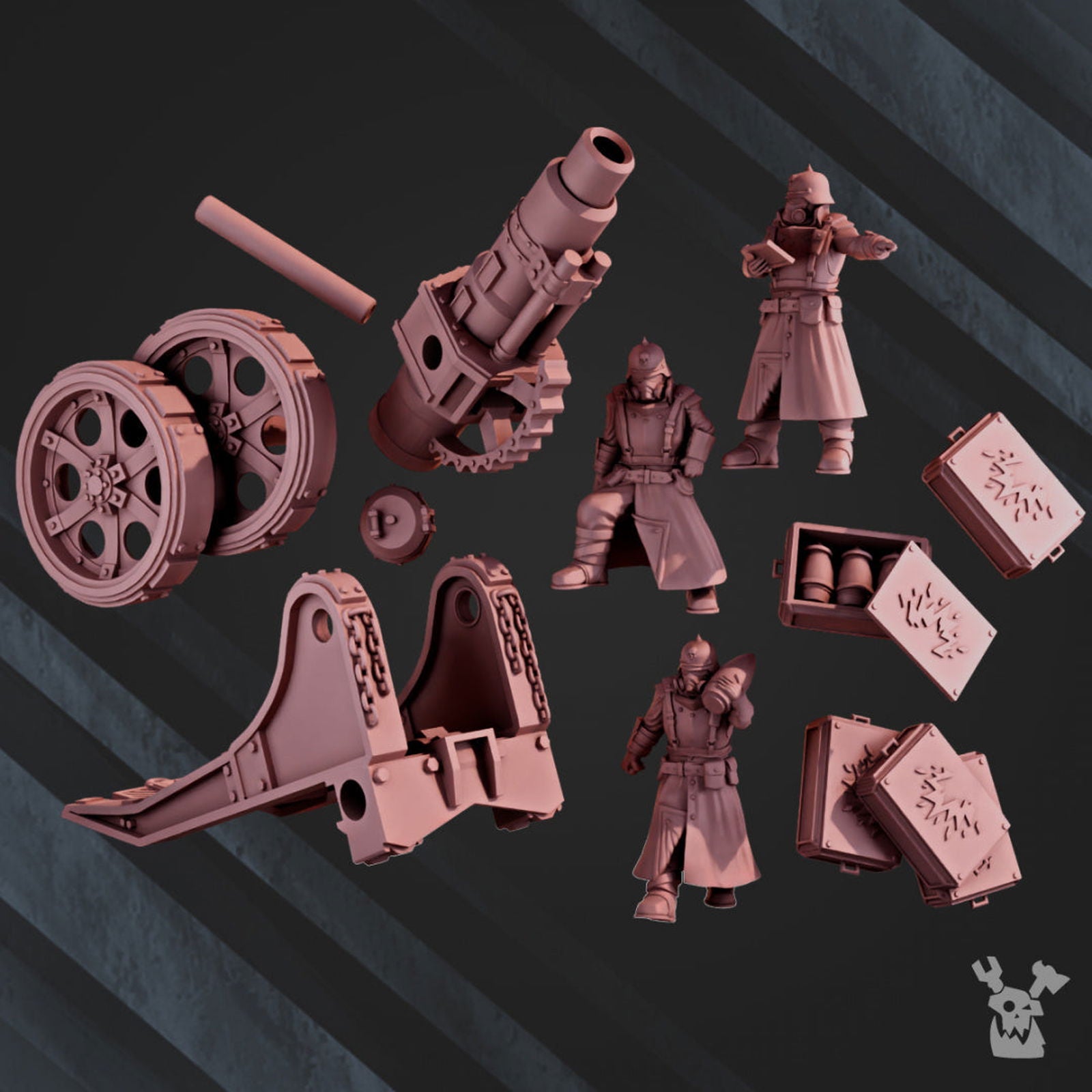 Death Division Mortar Crew - The Printable Dragon