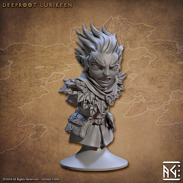 Deeproot Lurikeen Bust 3D-printed model