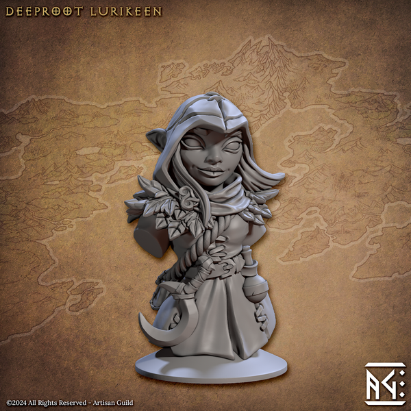 Deeproot Lurikeen Bust 3D-printed model