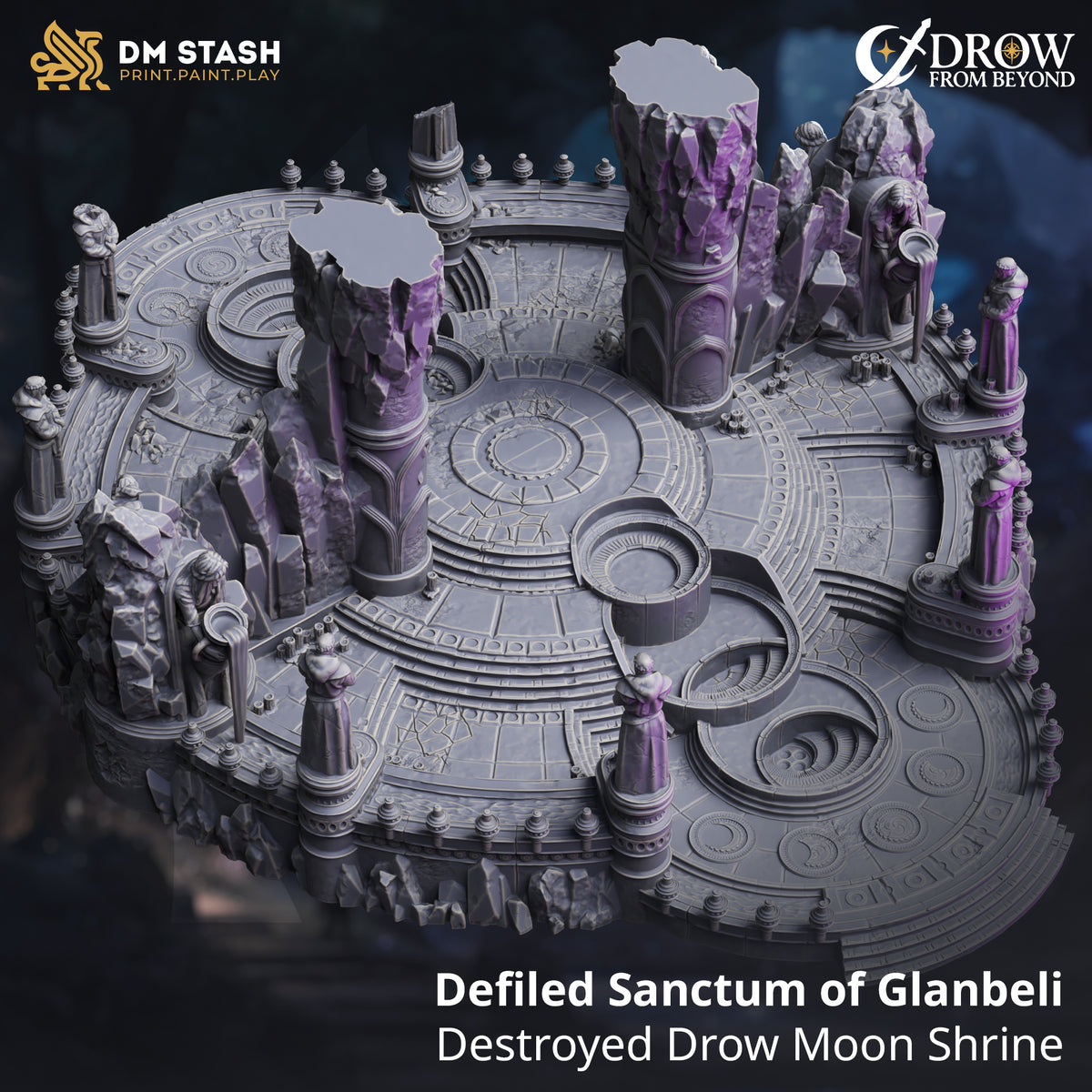 Defiled Sanctum of Glanbeli - Destroyed Drow Moon Shrine