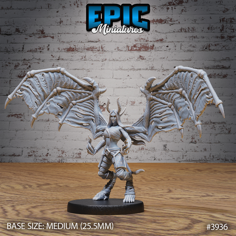 Demon Huntress 3D-printed model