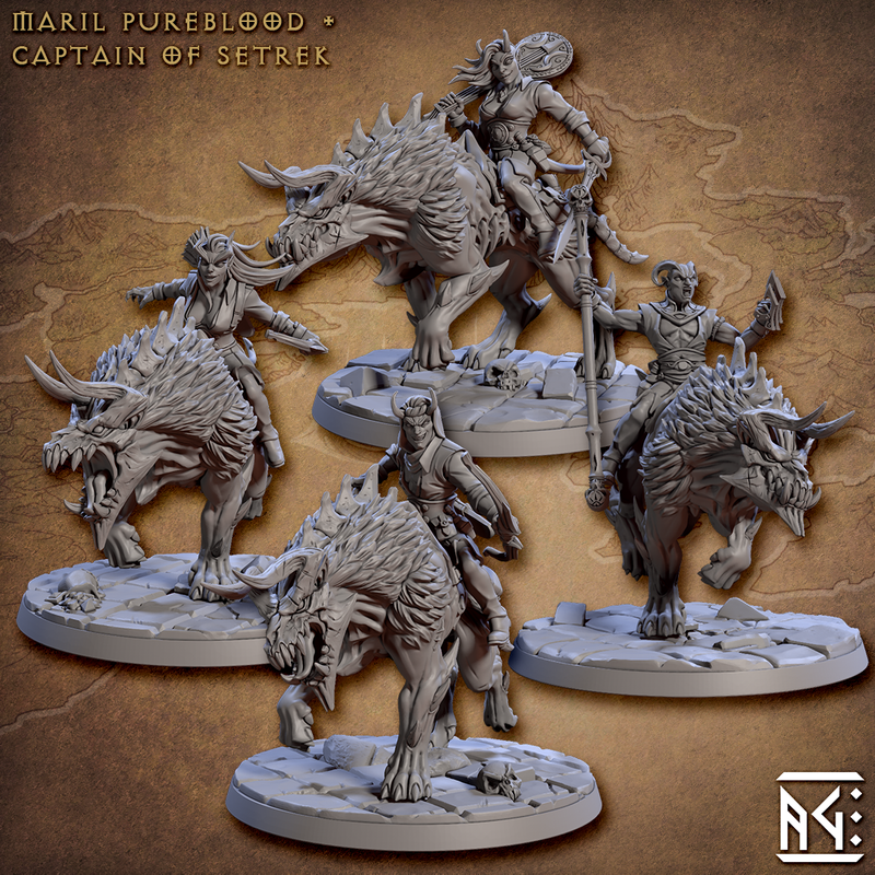 Demonhound Riders 3D-printed model