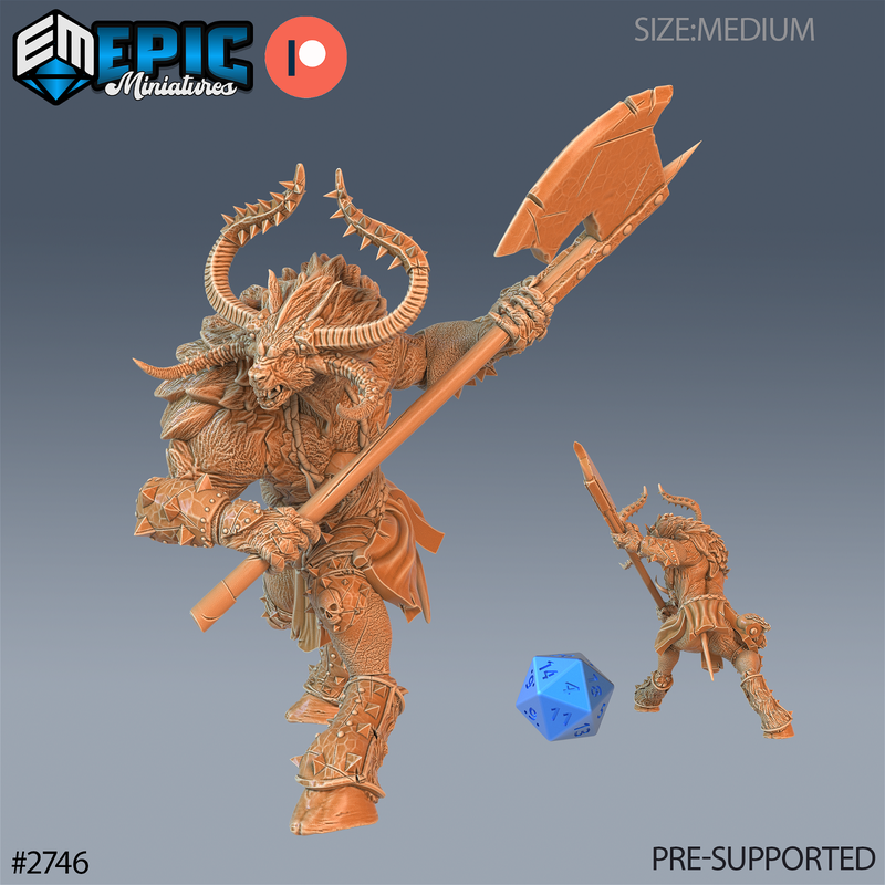 Demonic Minotaur 3D-printed model