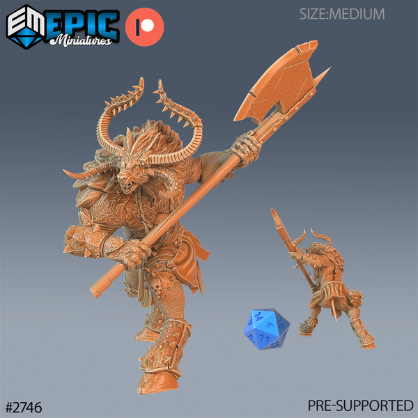 Demonic Minotaur 3D-printed model
