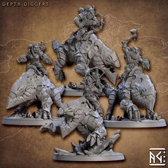Depth Diggers Riders 3D-printed model