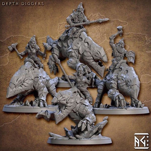 Depth Diggers Riders 3D-printed model