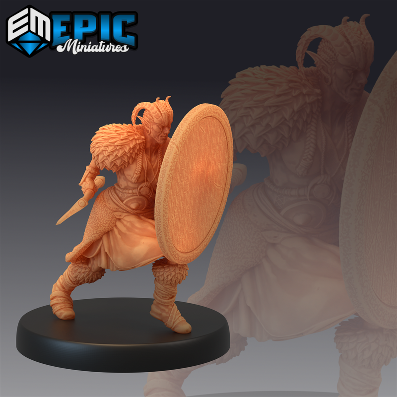Devil Folk Barbarian 3D-printed model