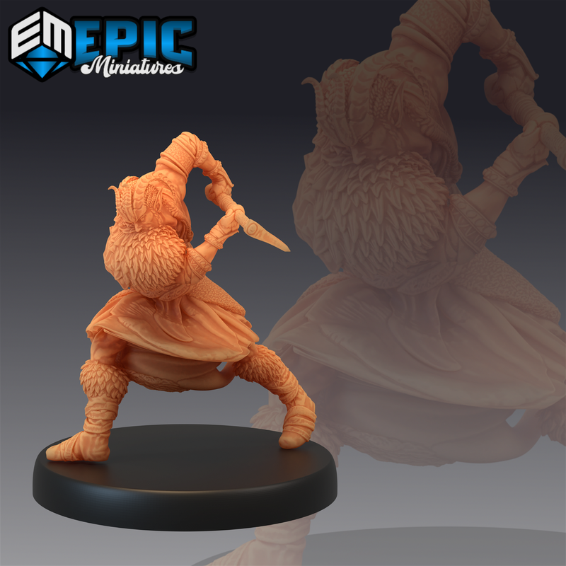 Devil Folk Barbarian 3D-printed model