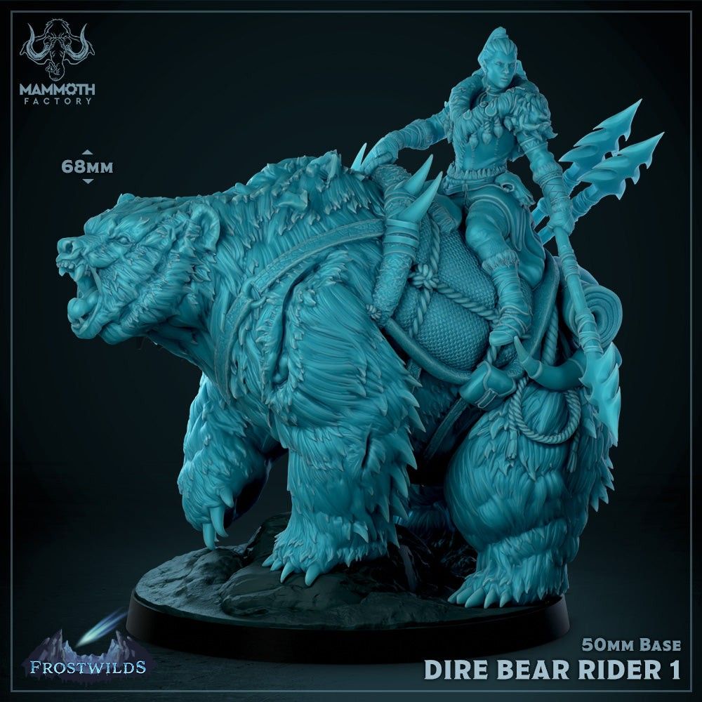 Dire Bear Rider - The Printable Dragon