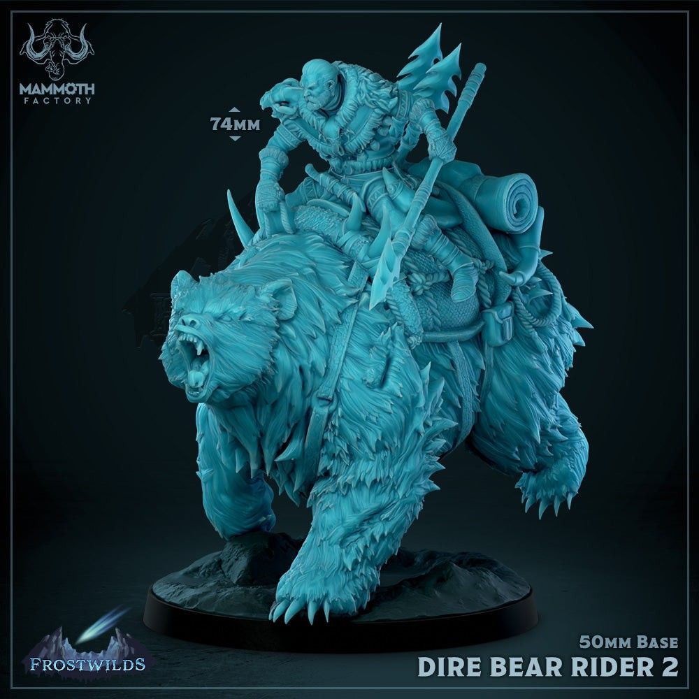 Dire Bear Rider - The Printable Dragon