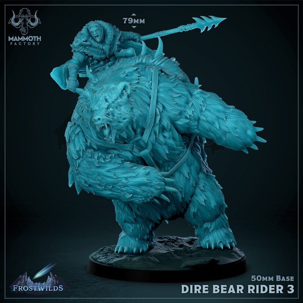 Dire Bear Rider - The Printable Dragon