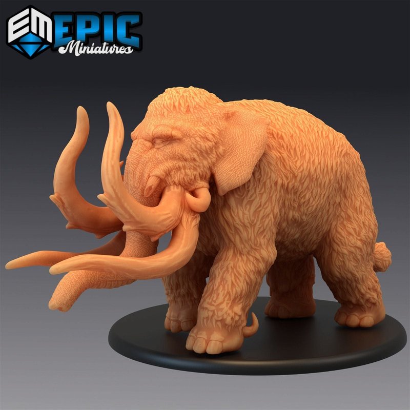 Dire Mammoth 3D-printed model