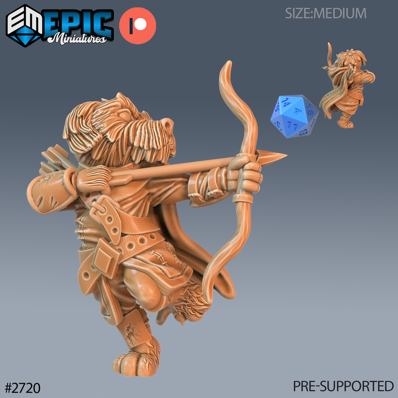 Dog Folk Tribe Archer 3D-printed model