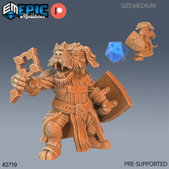 Dog Folk Tribe Cleric 3D-printed model