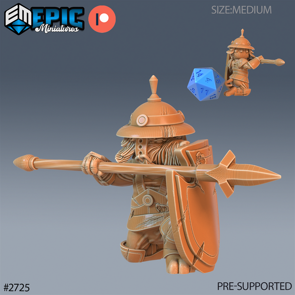 Dog Folk Tribe Spear Guard 3D-printed model
