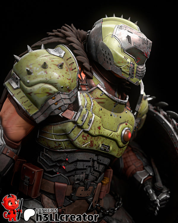Doom Guy 3D-printed model